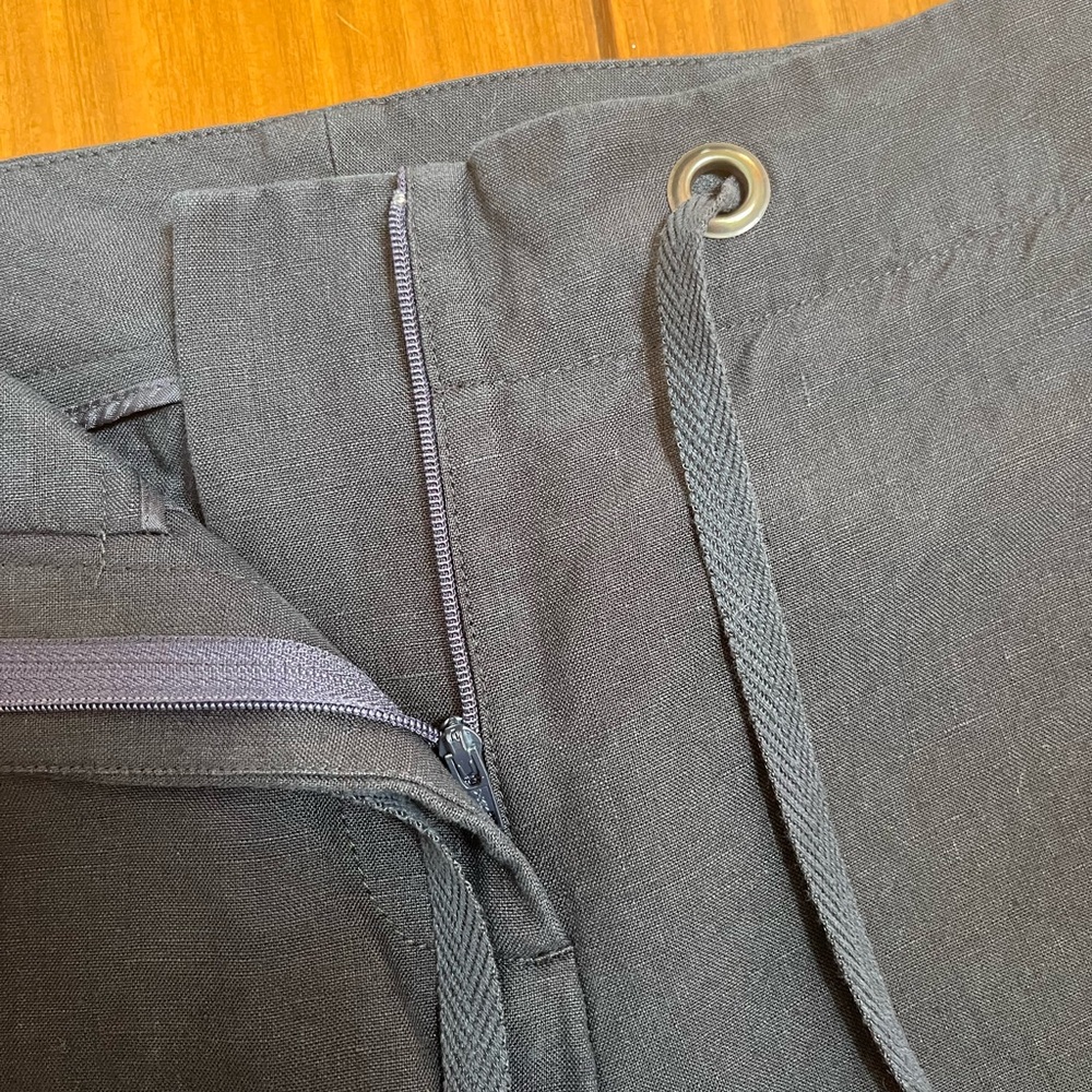J. Crew Navy Blue Linen Tie-waist Pant - Picture 5 of 5